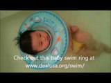 4 months old baby girl loves swimming