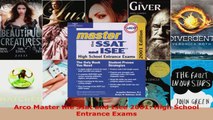 Read  Arco Master the Ssat and Isee 2001 High School Entrance Exams Ebook Free