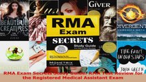 Read  RMA Exam Secrets Study Guide RMA Test Review for the Registered Medical Assistant Exam Ebook Free