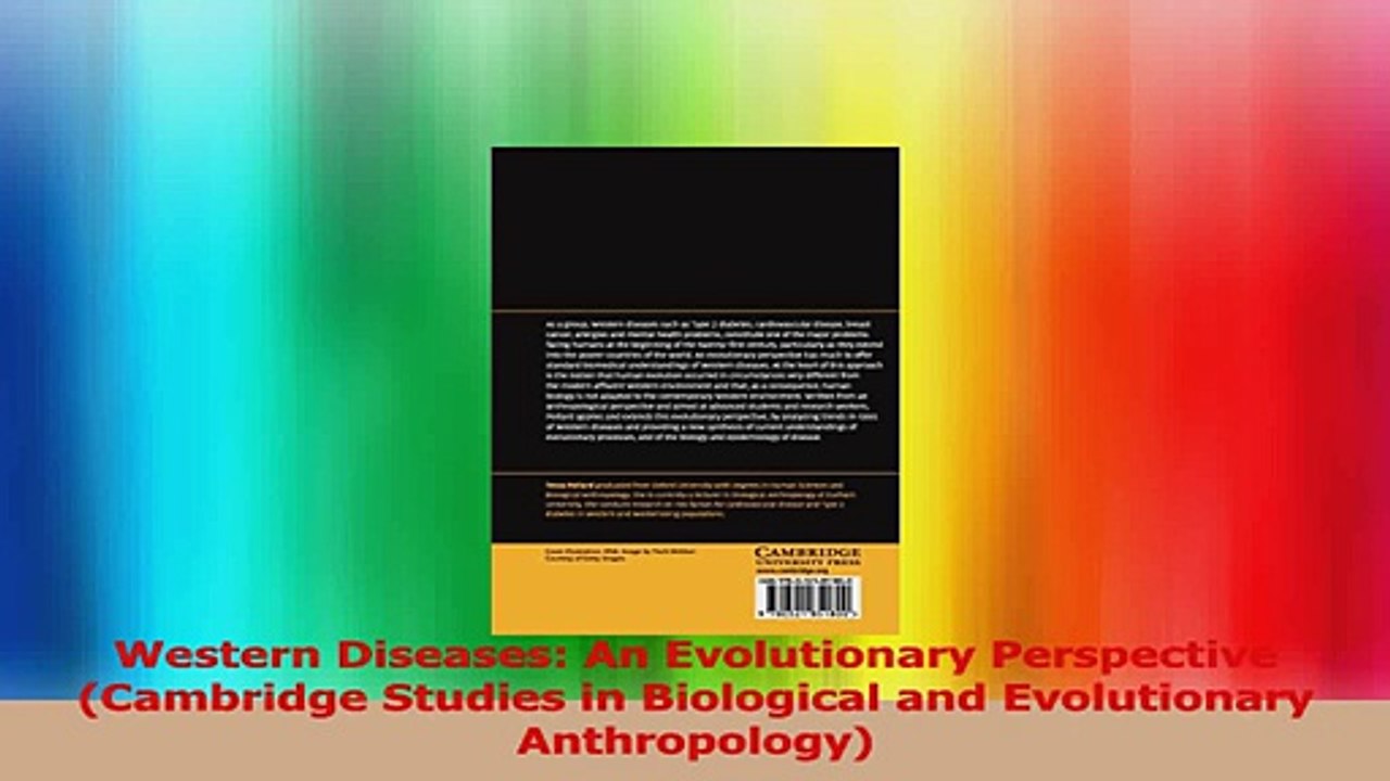 Western Diseases An Evolutionary Perspective Cambridge Studies in Biological and PDF