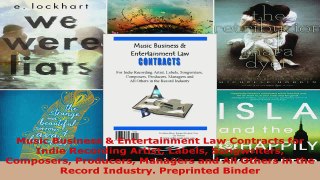 Download  Music Business  Entertainment Law Contracts for Indie Recording Artist Labels Songwriters PDF Online