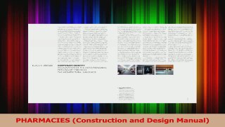 Read  PHARMACIES Construction and Design Manual PDF Online