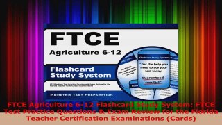 Read  FTCE Agriculture 612 Flashcard Study System FTCE Test Practice Questions  Exam Review EBooks Online