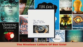 Read  The Nineteen Letters Of Ben Uziel Ebook Free