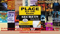 Read  PLACE Art 28 Exam Secrets Study Guide PLACE Test Review for the Program for Licensing Ebook Free