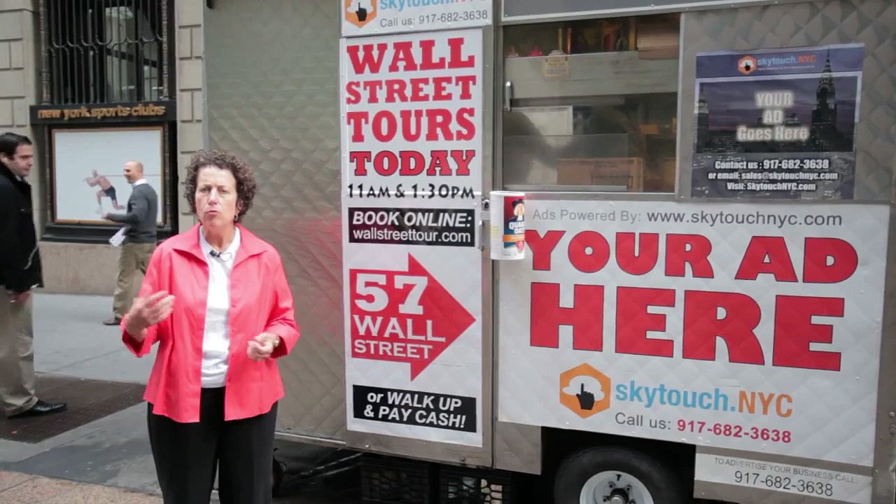 Skytouch NYC- Street advertising campaign At Wall Street Walks