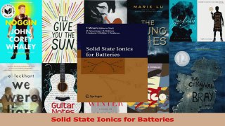 Read  Solid State Ionics for Batteries Ebook Free