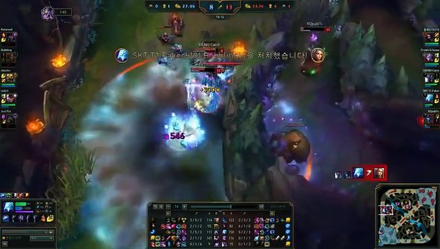 SKT T1 Faker Anivia vs Kassadin - League Of Legends