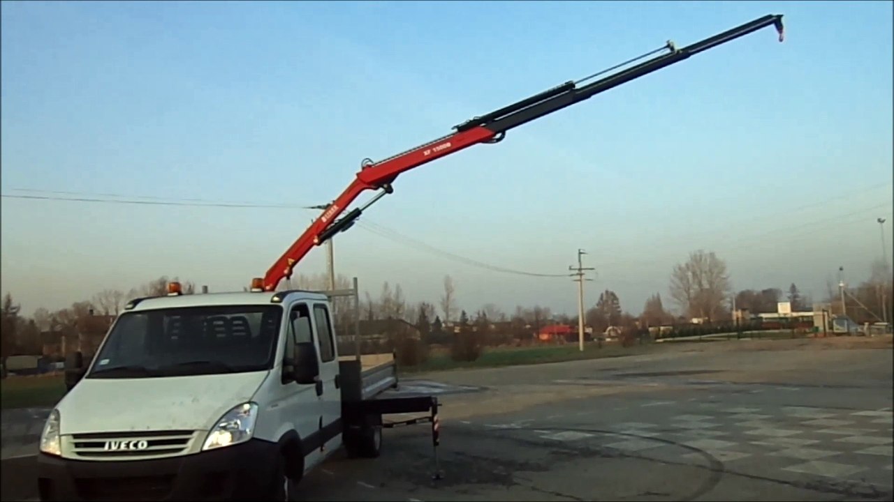 Dwuramienny żuraw HDS BEFARD XF1500B - 1600 z aktywnym ramieniem na samochód dostawczy