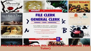 Read  File ClerkGeneral Clerk 9th ed Arco Civil Service Test Tutor PDF Free