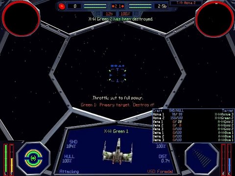 Jeu Star Wars : X-Wing vs Tie Fighter (1997) - PC