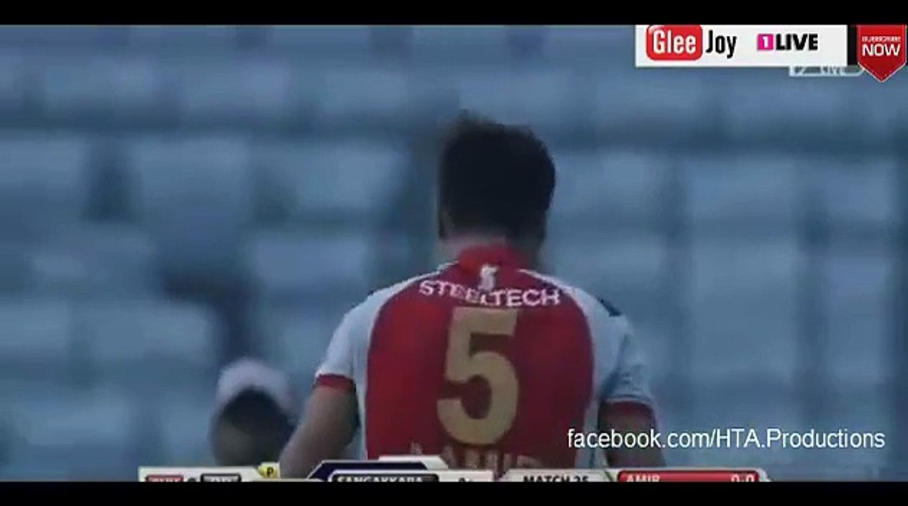Mohammad Amir bowled Mohammad Hafeez in BPL 2015