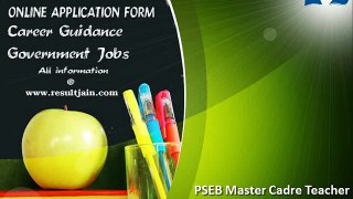 PSEB Master Cadre Teacher Syllabus 2016