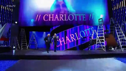 Charlotte snaps on the set of “Miz TV“׃ Raw, December 7, 2015