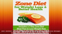 DIET BOOKS Includes a 7Day Zone Diet Meal Plan to Lose Weight Now Cookbooks Paleo