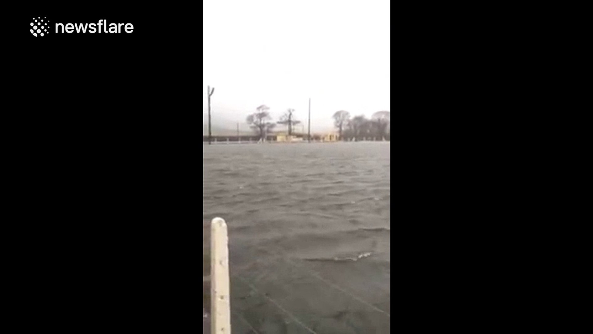 Football pitch under water in Storm Desmond