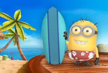 Despicable Me 2 - Minion Video Games - Minion Rush Beach Run Find Apple Ep4