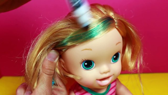 BABY ALIVE ❤ RAINBOW HAIR ❤ DIY Color Hair Dye Markers Baby Doll Toy Kids Craft Fun Toys Video