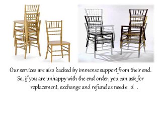 The Best Known Seller of Chiavari Chairs is Now Online