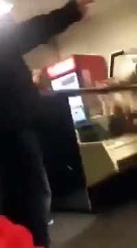 Ignorant man get knocked out for his verbal antics