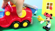 Mickey Mouse Clubhouse Fire Truck Visits Peppa Pig and The Joker Attacks by ToysReviewToys