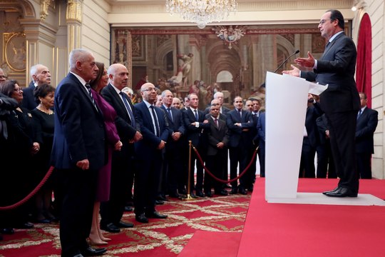 Discours lors de la remise de décorations aux représentants du Quartet du dialogue national tunisien