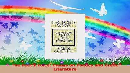 Der Dichter Stimme Essays über Poesie und griechischen Literatur Ebook Online