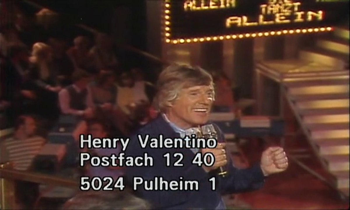Henry Valentino - Sie tanzt allein 1981