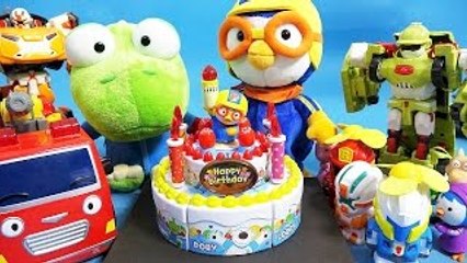 뽀롱뽀롱 뽀로로 멜로디 생일케이크 타요 프랭크 장난감 Pororo Cake to