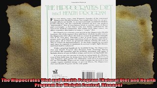 The Hippocrates Diet and Health Program Natural Diet and Health Program for Weight
