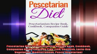 Pescetarian Diet Pescetarianism Recipe Book Cookbook Companion Guide Seafood Plan Fish