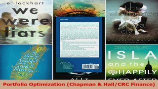 Read  Portfolio Optimization Chapman  HallCRC Finance PDF Online