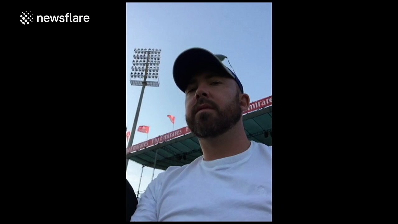 Man really annoys girlfriend at Rugby Sevens match