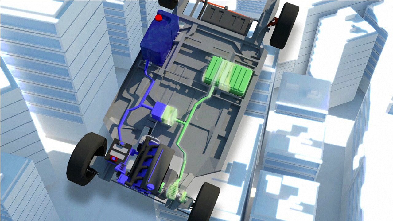 The hybrid car