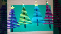 Árbol de Navidad hecho con pajitas