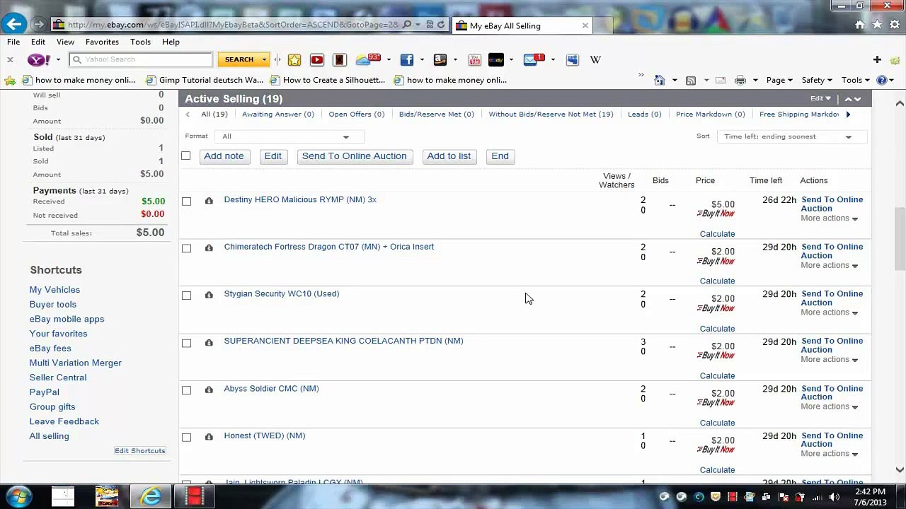 Kung Fu Tutorials: How To Sell Yugioh Cards On eBay For Beginners 2013 Part 1 of 2 By Kung Fu