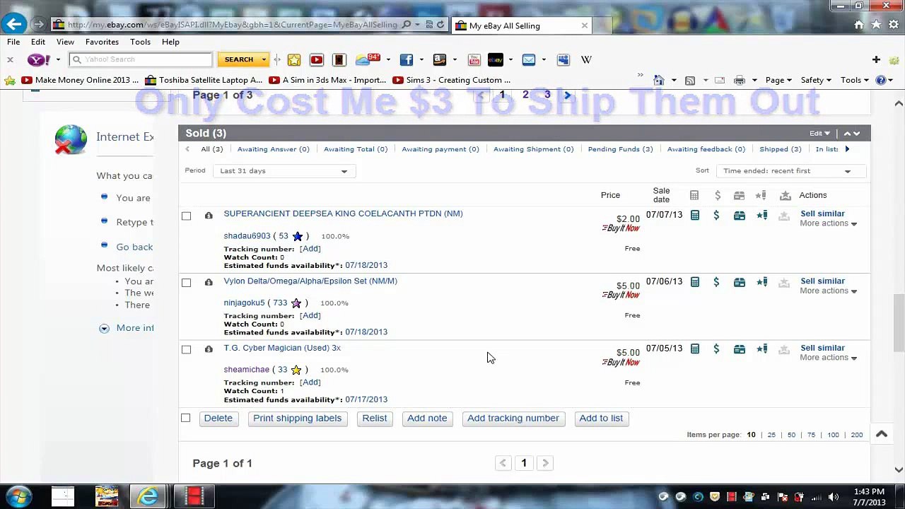 Kung Fu Tutorials: How To Sell Yugioh Cards On eBay For Beginners 2013 Part 2 of 2 By Kung Fu