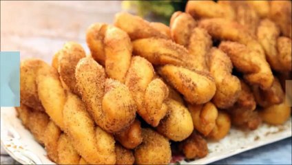 طريقة عمل الدونات الملتوية