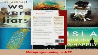 Read  Metaprogramming in NET Ebook Free