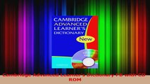 Cambridge Advanced Learners Dictionary PB with CDROM Read Online