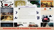Read  Essential Mac OS X Panther Server Administration Ebook Free