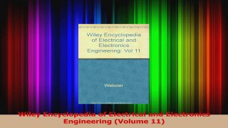 Wiley Encyclopedia of Electrical and Electronics Engineering Volume 11 Download Full Ebook