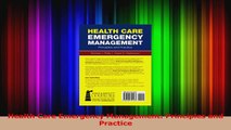 Health Care Emergency Management Principles and Practice PDF