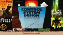 Read  Control Systems Design An Introduction To StateSpace Methods Ebook Free