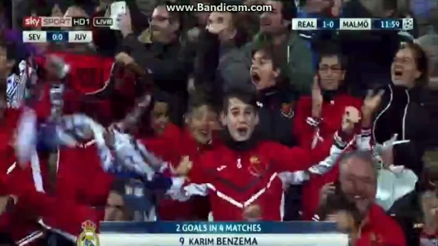 Karim Benzema Goal 1-0 Real Madrid vs Malmo FF ( Champions League) 08.12.2015