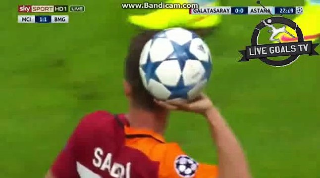 Wesley Sneijder Amazing Shot Hit the POST - Galatasaray S.K. vs Astana - Champions League - 08.12.2015