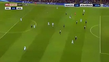 David Silva Goal - Manchester City 1-0 B. Monchengladbach - 08-12-2015 HD