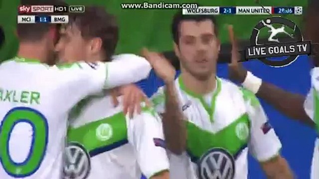 Vieirinha Great Goal - Wolfsburg 2-1 Manchester United - Champions League - 08.12.2015