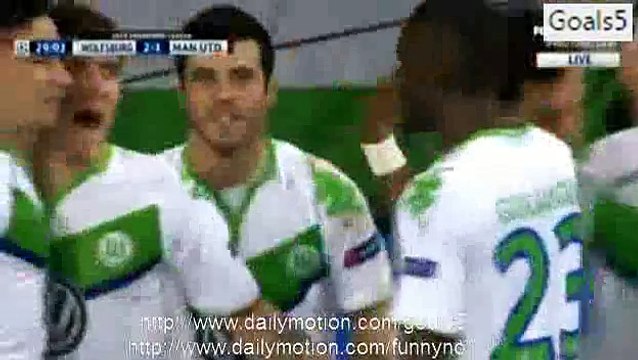 Vieirinha Goal Wolfsburg 2 - 1 Manchester United Champions League 8-12-2015