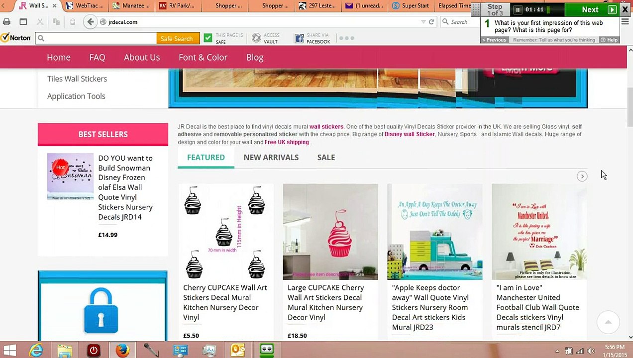 Honest Feedback for www.jrdecal.com Wall stickers Online.